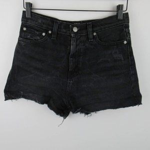 BDG Washed Black Girlfriend High Rise Denim Shorts sz 26
